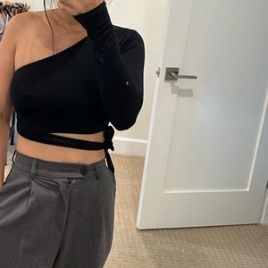 Pretty little thing one sleeve top with tie